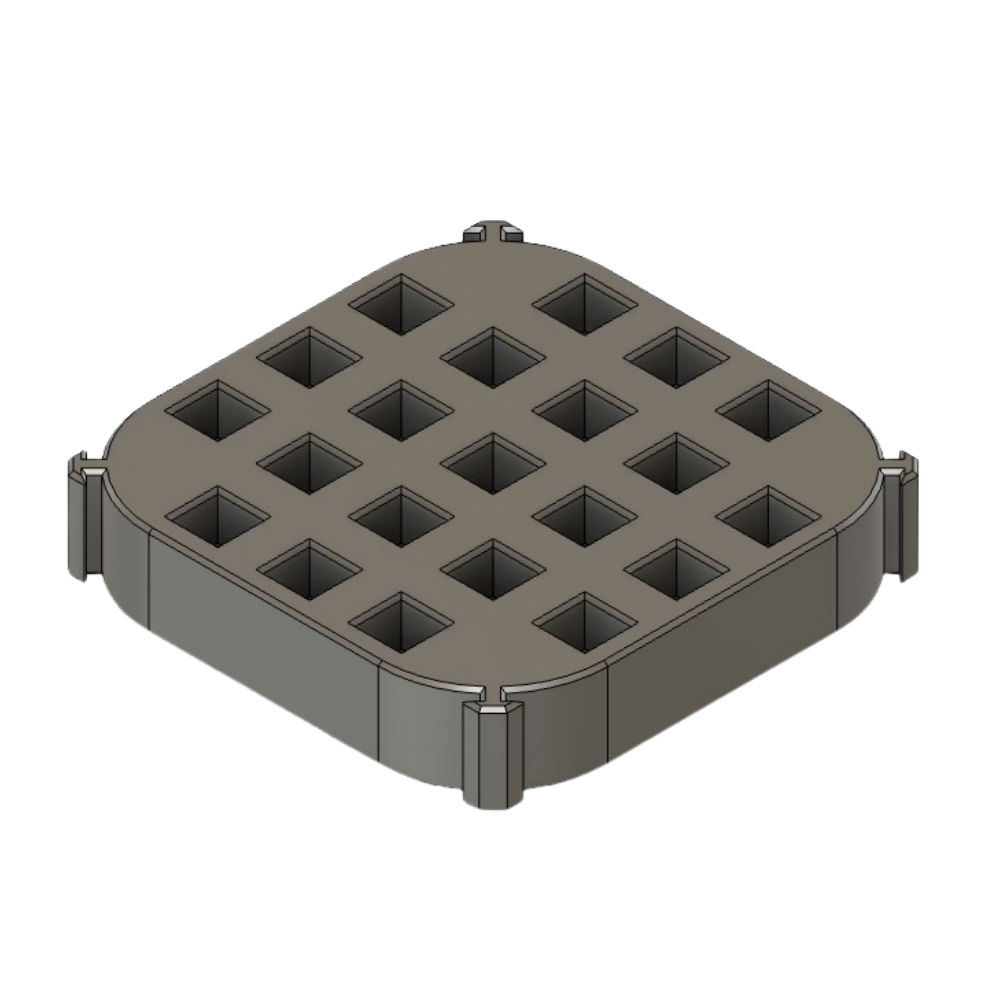 Lochplatte 10 mm, 50×50 mm – Schubladenorganizer von ToolMS