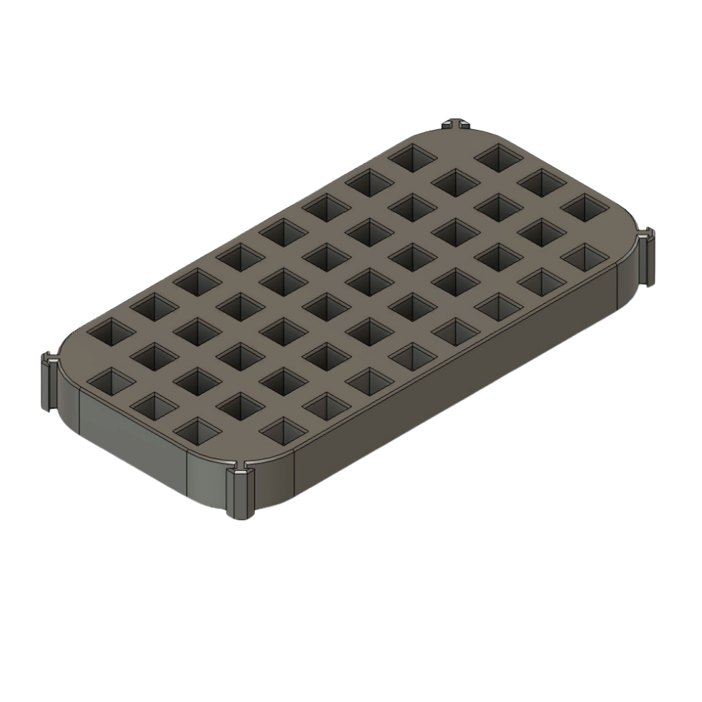 Lochplatte 10 mm, 50×100 mm – Schubladenorganizer von ToolMS