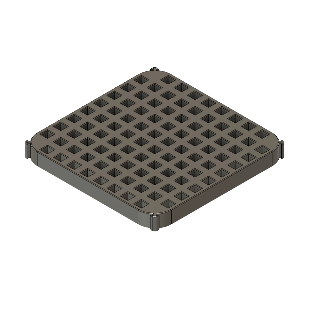 Lochplatte 10 mm, 100×100 mm – Schubladenorganizer von ToolMS