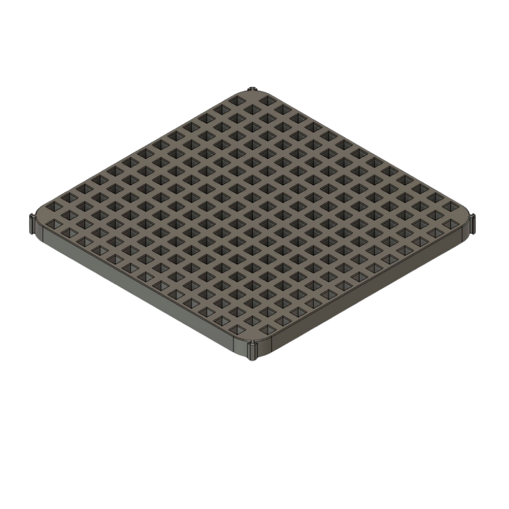 Lochplatte 10 mm, 150×150 mm – Schubladenorganizer von ToolMS