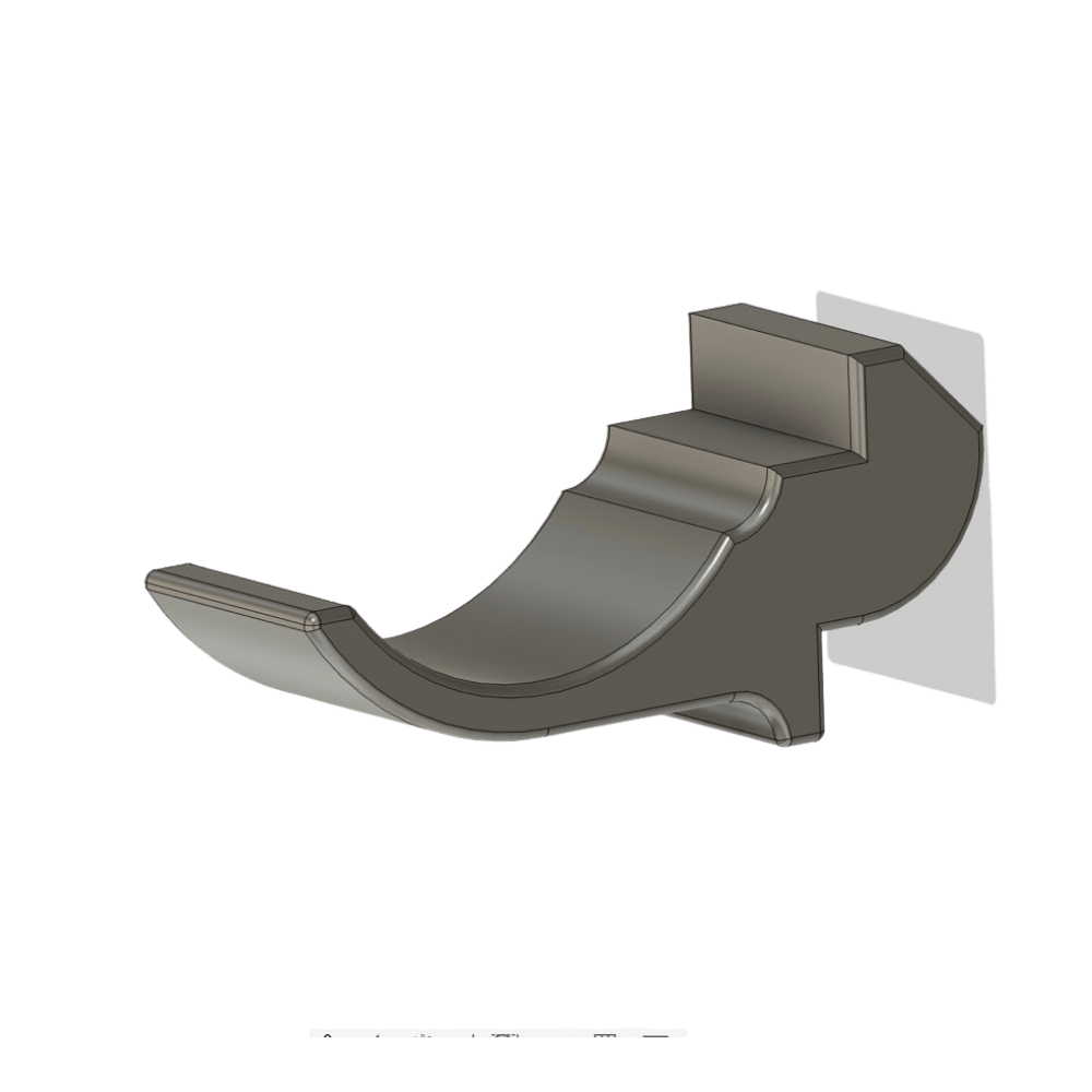 Wandeinsatz Ablage Radius 25 mm (Nut 8 Typ B) – Wandorganizer von ToolMS